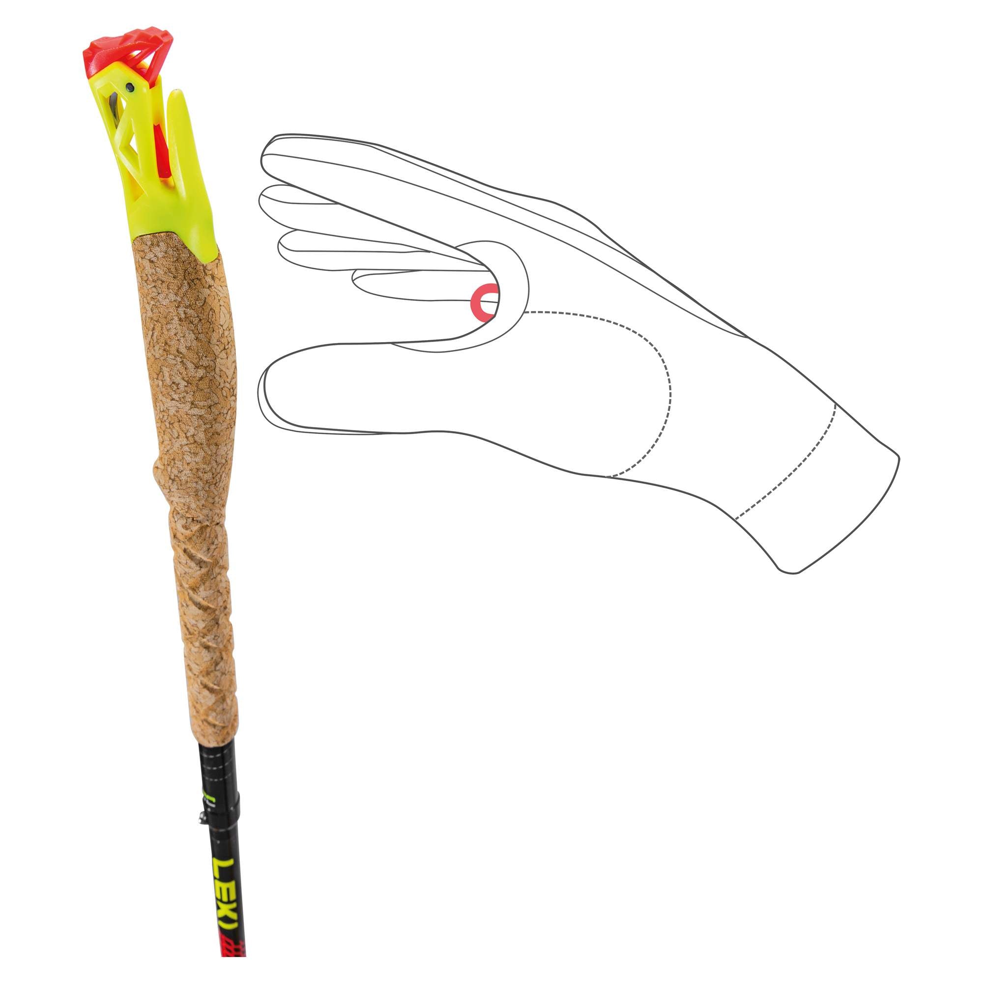 Leki Faltstock Ultratrail FX One Superlite red-black-gelb 120cm