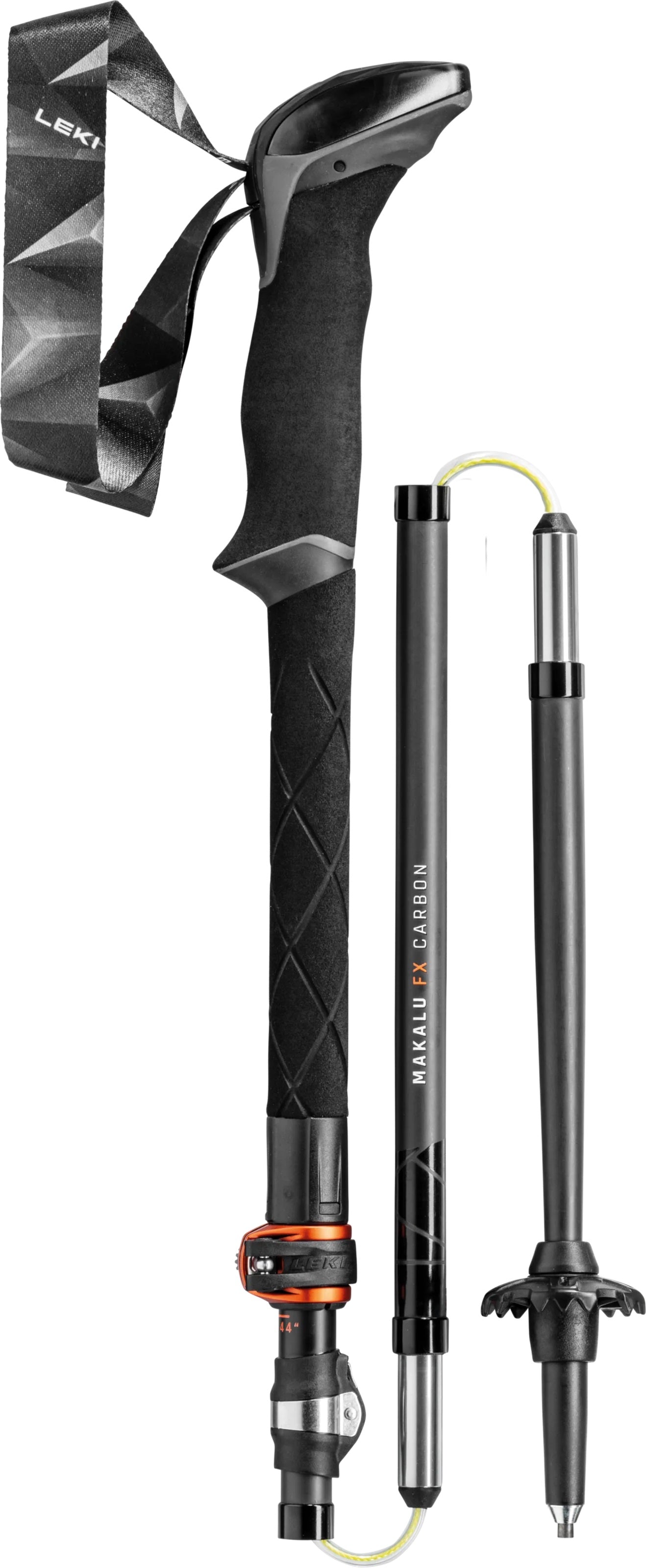 Leki MAKALU FX CARBON Wanderstöcke black-orange-naturalcarbon (110-130 cm) Unisex