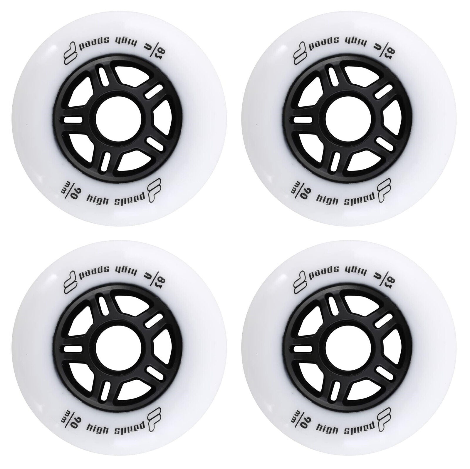 FILA High Speed Fitness Wheels 4er, 6er oder 8er Set Rollen - 90mm / 83 A white