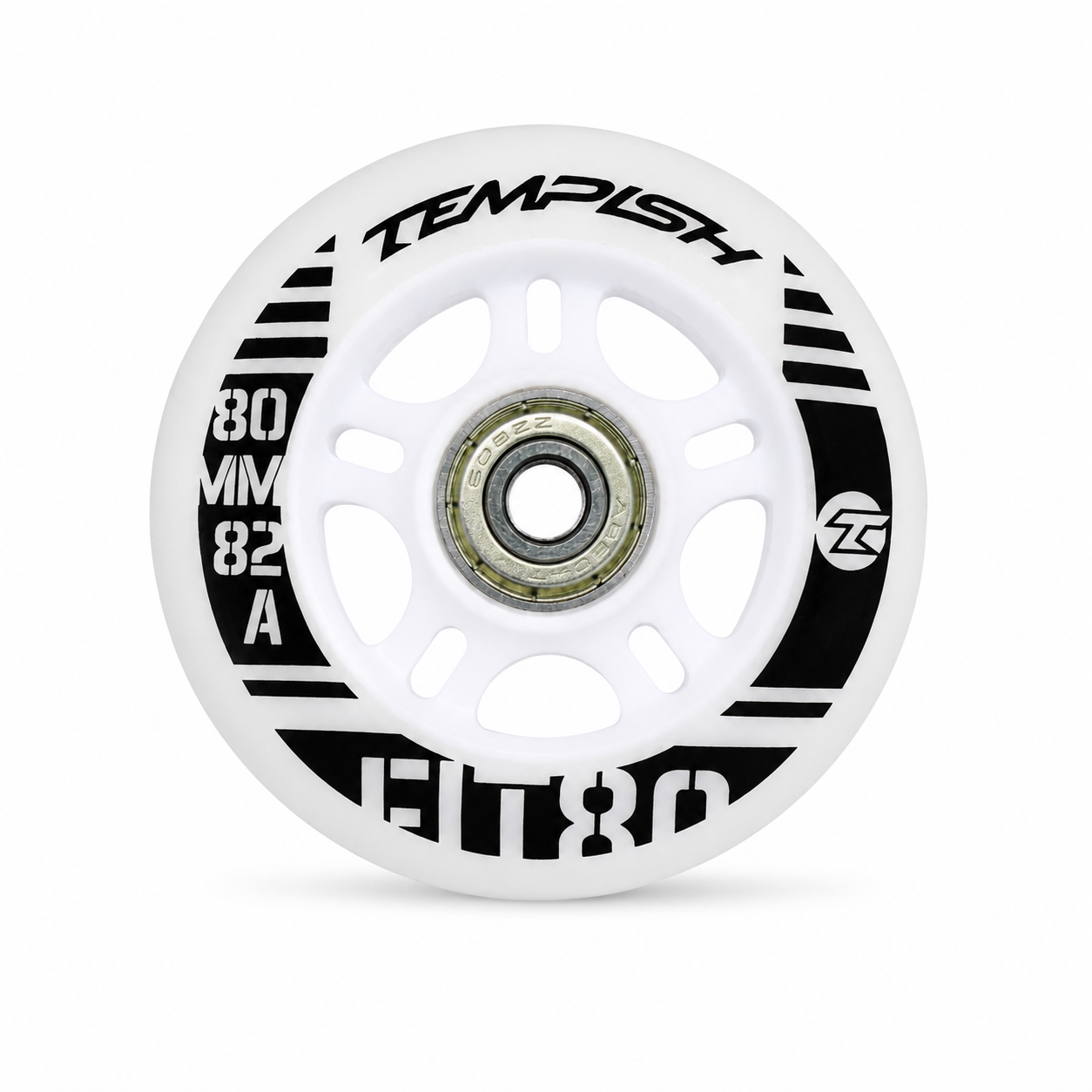 Tempish FIT 80 Inlinerollen 80mm 82A 4er/8er Set ABEC5 + 6mm SPACER montiert