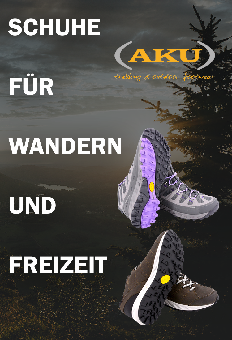 Schuhe für Wandern und Freizeit. Mit AKU finden sie immer den passenden Schuh