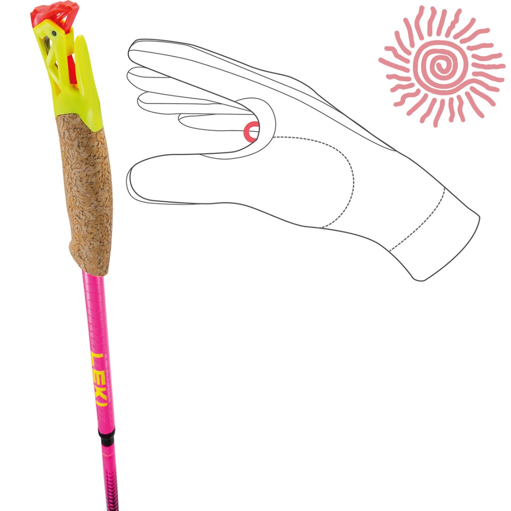 Leki Faltstock Ultratrail FX One Superlite pink-gelb 120cm