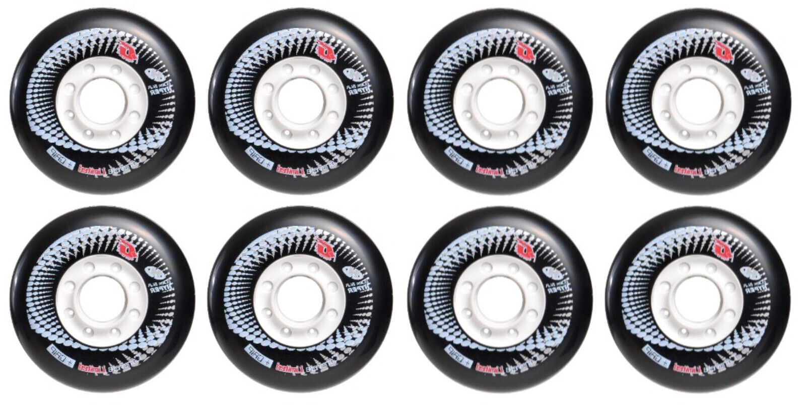 Hyper Wheels Concrete +Grip Limited Performance Outdoor 4er oder 8er Set Rollen - 76mm / 84 A black