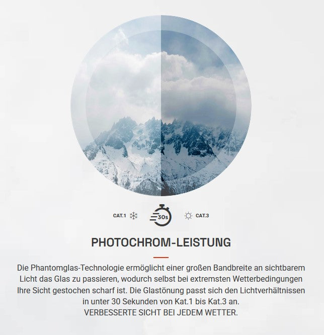 Bollé Phantom Blue Cat 1 to 3 Ersatzvisier Einheitgröße für Skihelm V-RYFT Mips Visorn Replacement Lens
