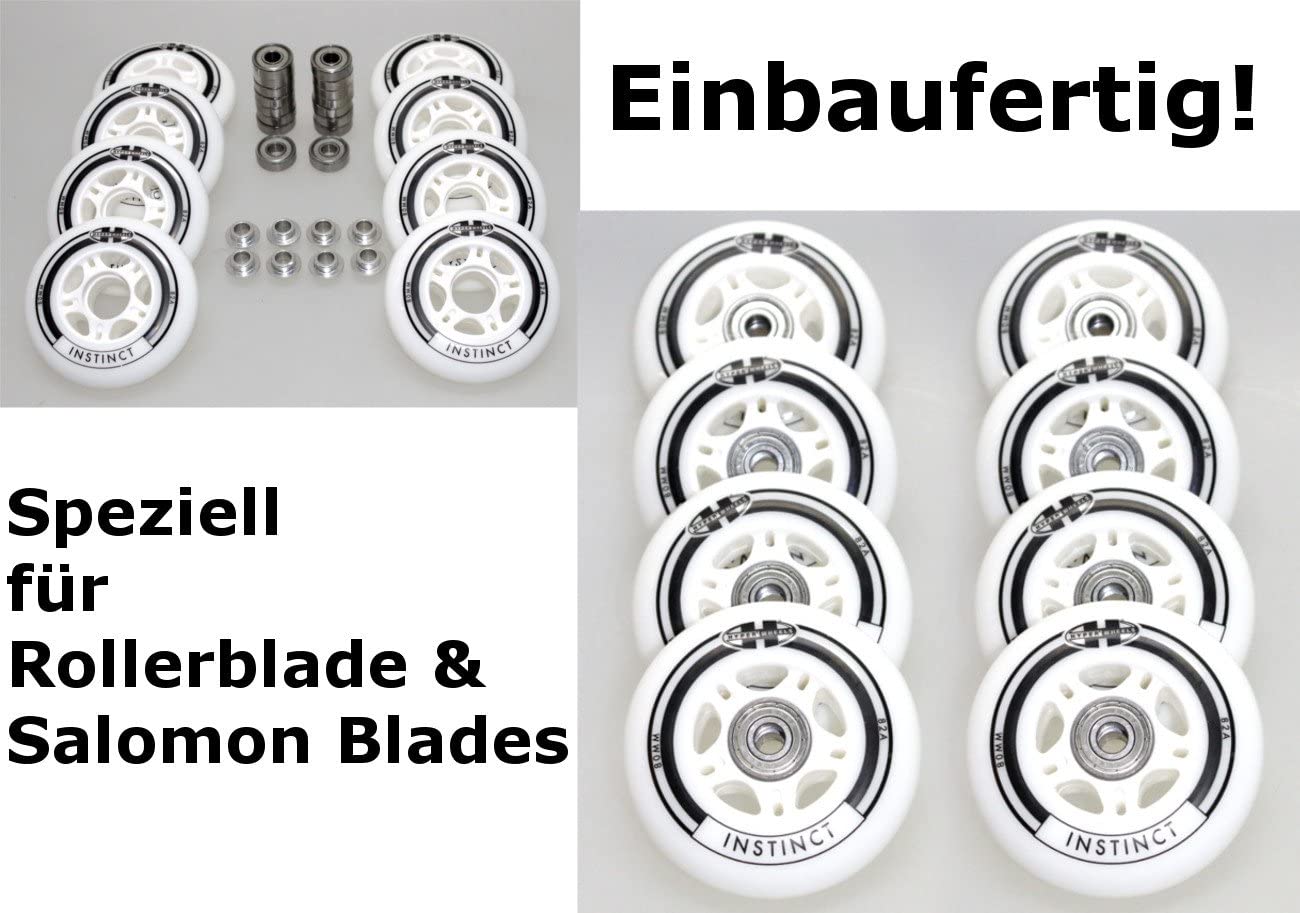Hyper INSTINCT Rollenset 80mm/82A - ABEC9 + 8mm Spacer