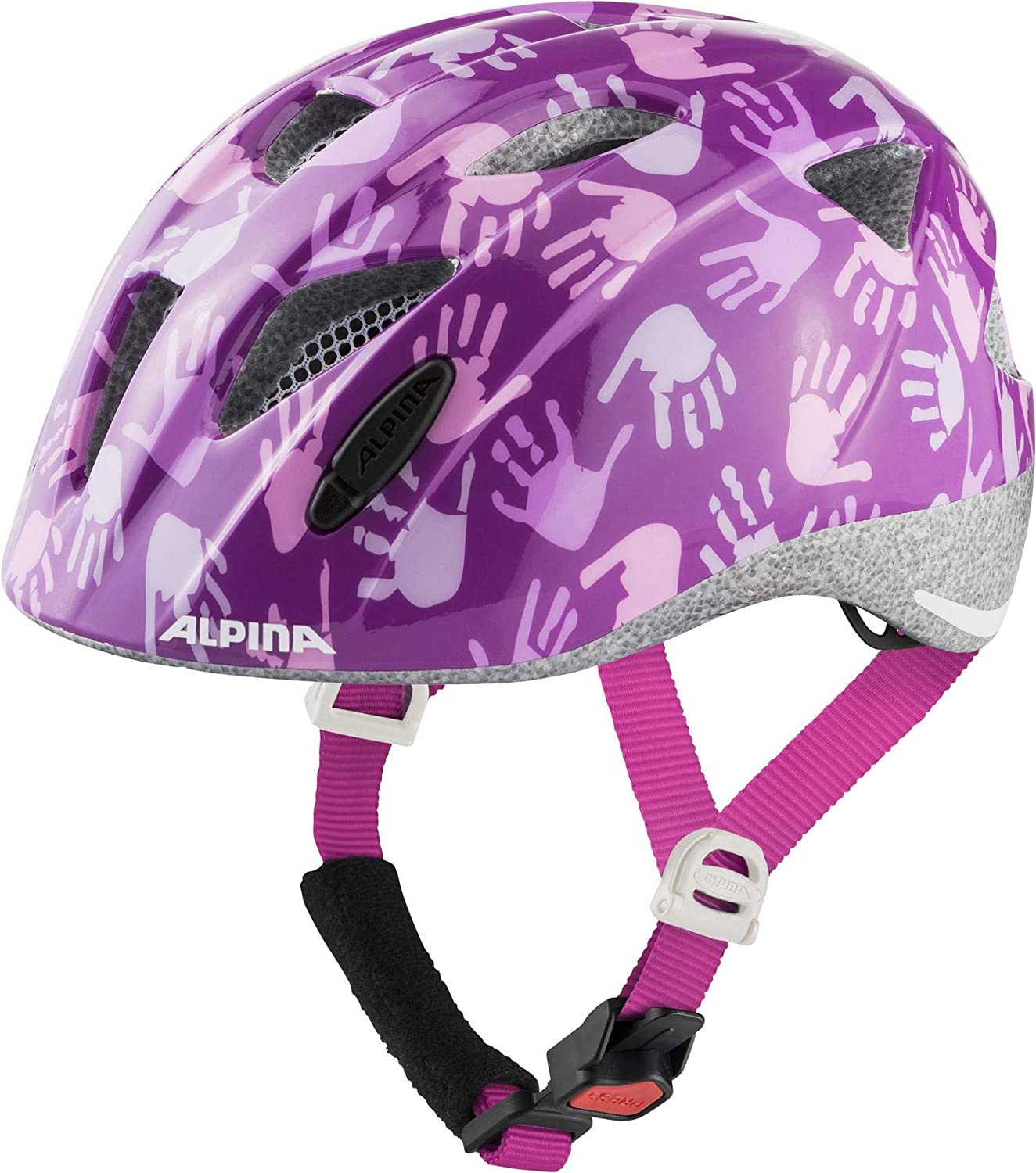 Alpina XIMO Fahrradhelm berry hands Kinder