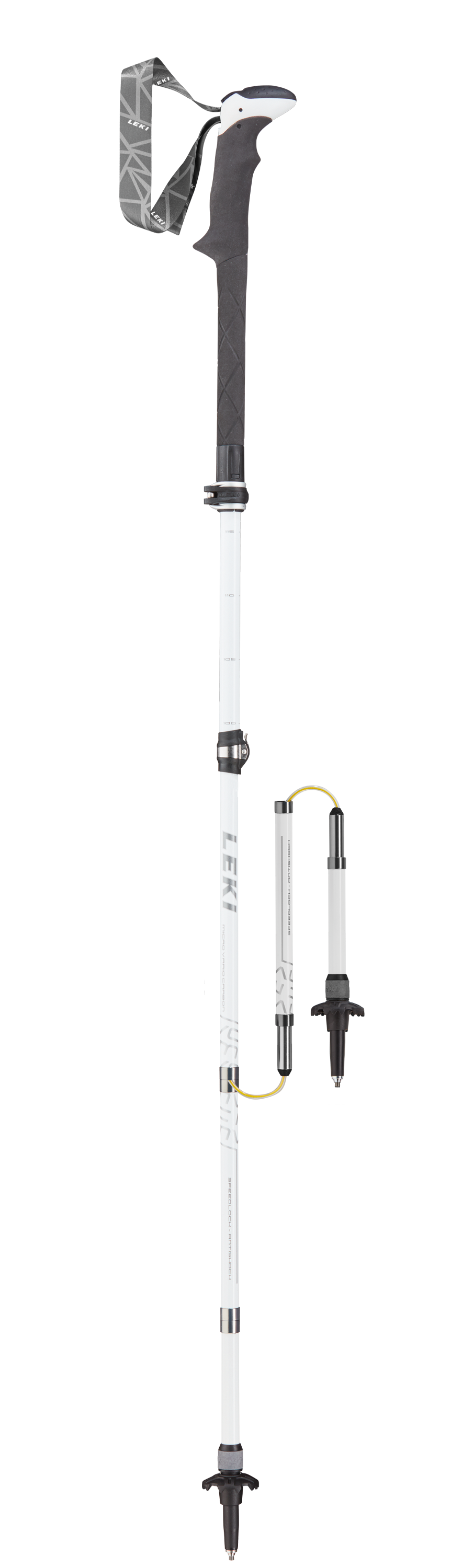 Leki MIC VARIO CARBON LADY ANTISHOCK Wanderstöcke weiß-anthrazit-silber