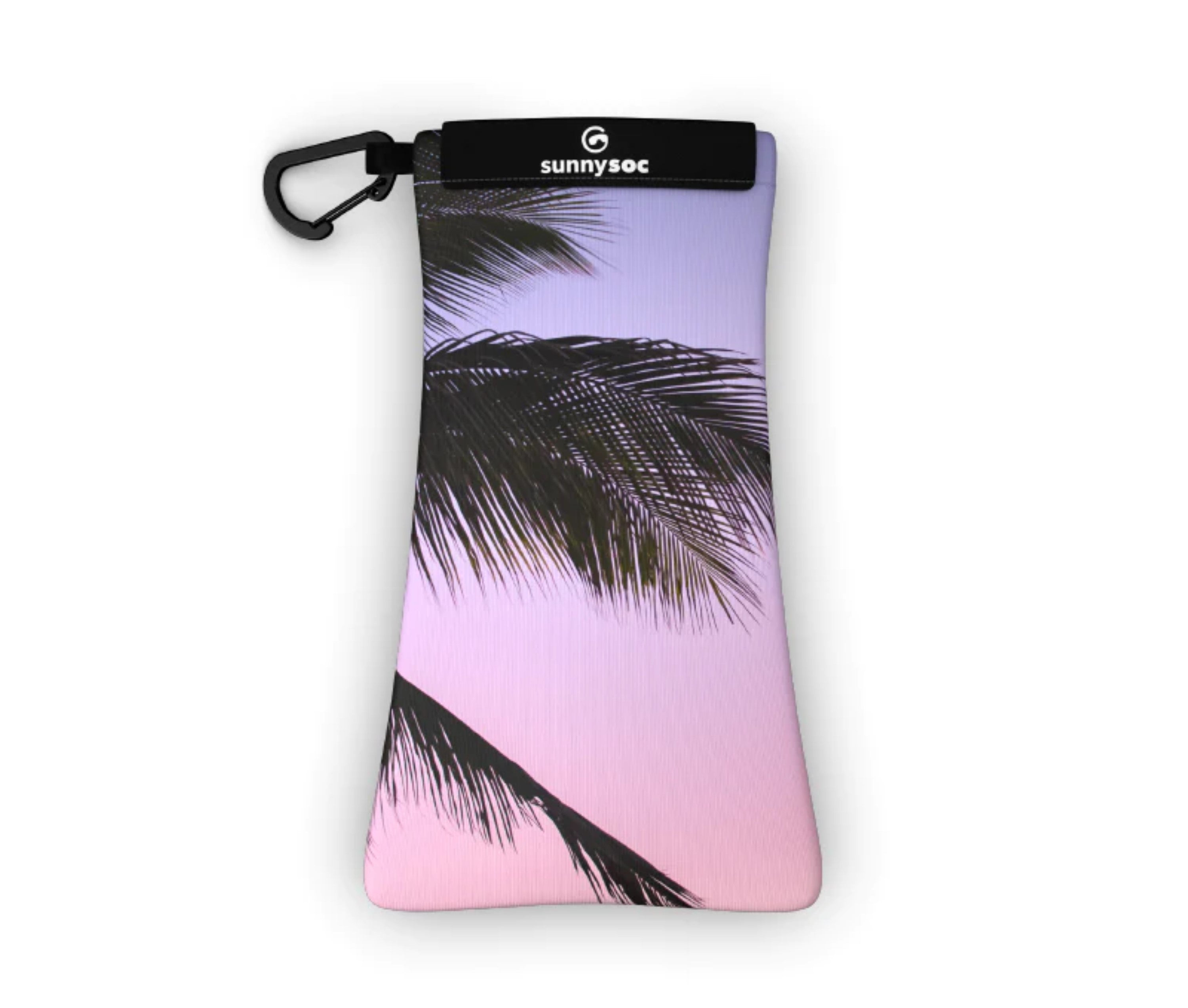 Sunnysoc SUNSET PALM Etui Brille Sonnenbrille Handy Tasche Schutzhülle Beutel Sack mit Karabinerhaken