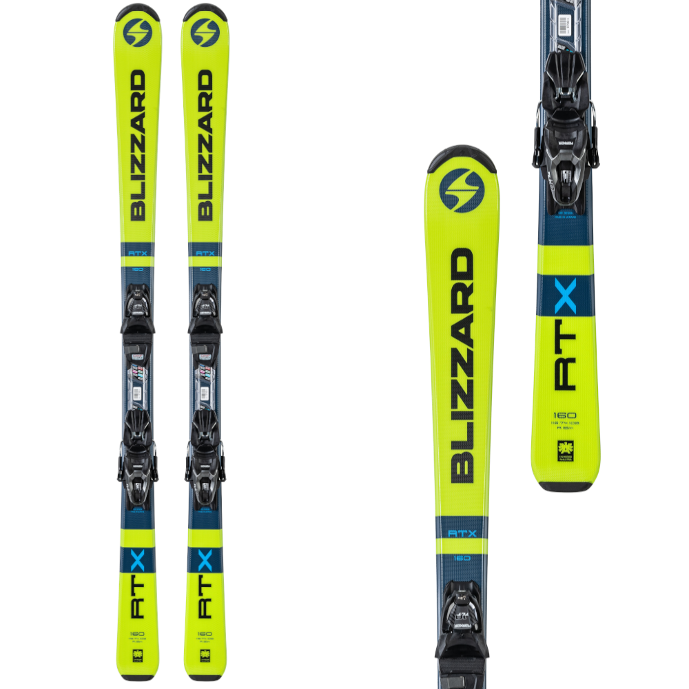 Blizzard RTX 160cm + Marker TLT 10 - Herren Ski Blau Grün