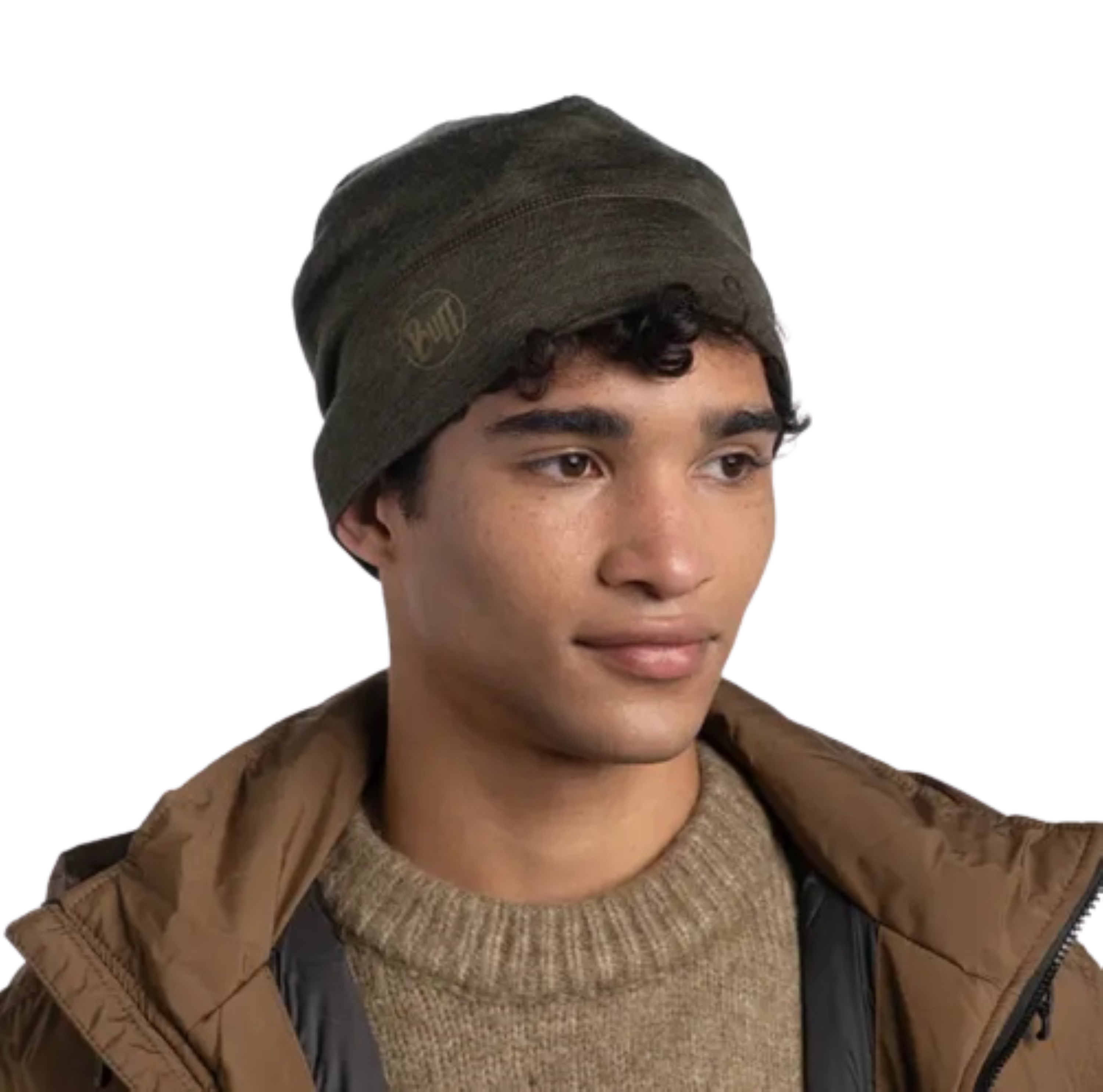 Buff MERINO MIDWEIGHT BEANIE für Erwachsene solid bark olive Gr. One Size