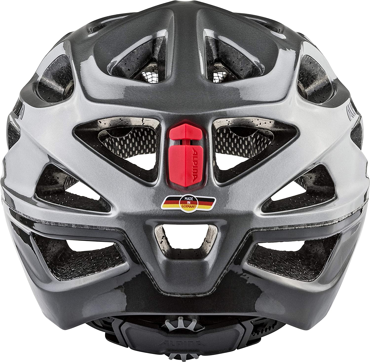 Alpina MYTHOS 3.0 Fahrradhelm dark silver black red gloss Unisex
