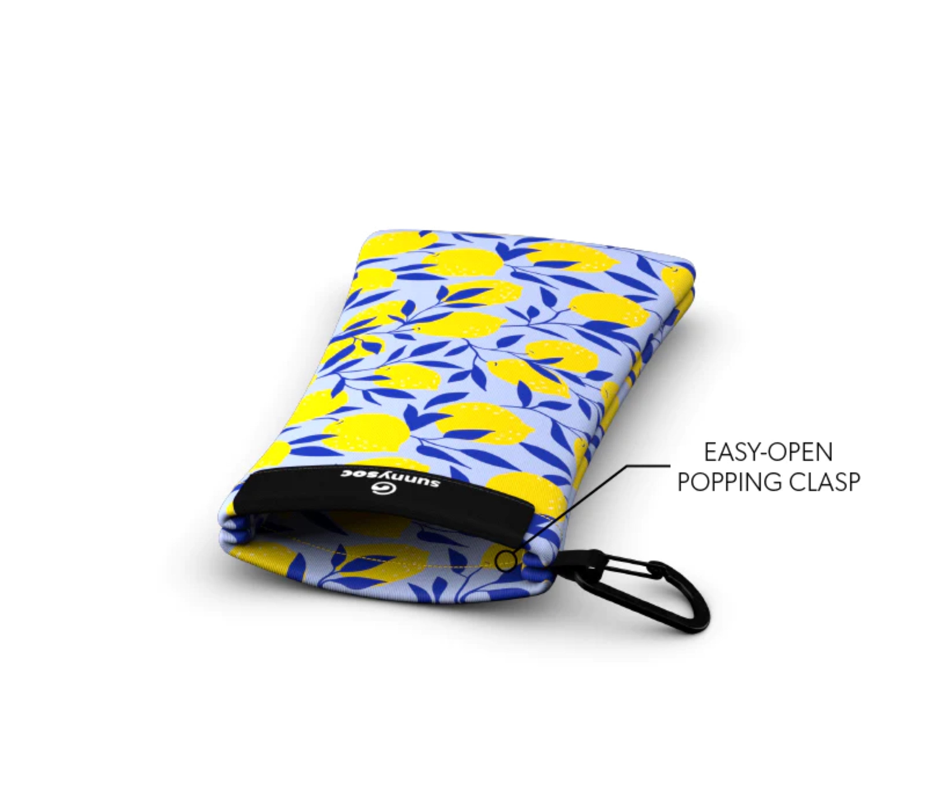 Sunnysoc LEMONADE Etui Brille Sonnenbrille Handy Tasche Schutzhülle Beutel Sack mit Karabinerhaken