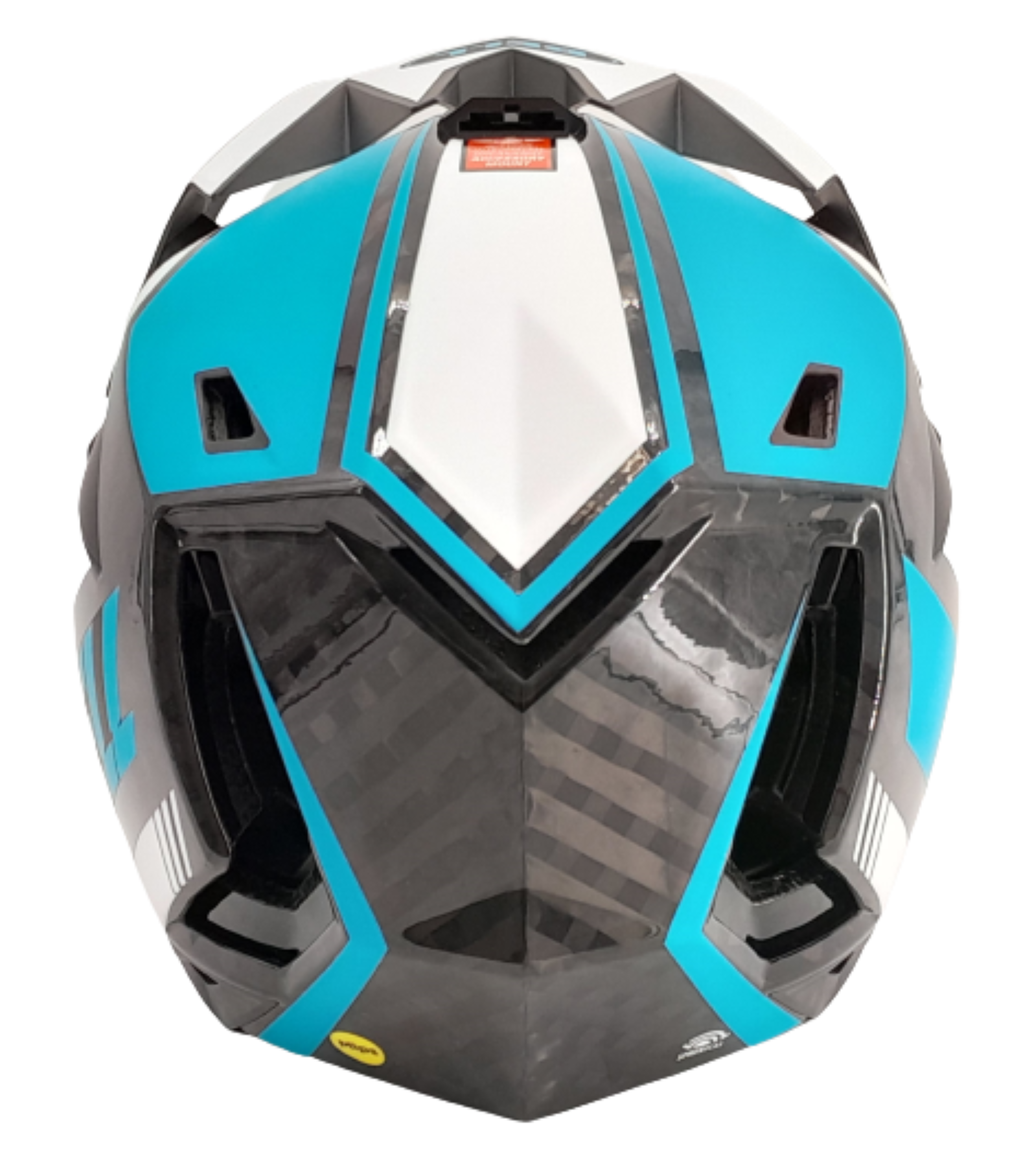 Bell BS FULL-10 SPHERICAL MIPS Full Face Fahrradhelm matte white blue shiny carbon Gr. M (55-57 cm) Unisex