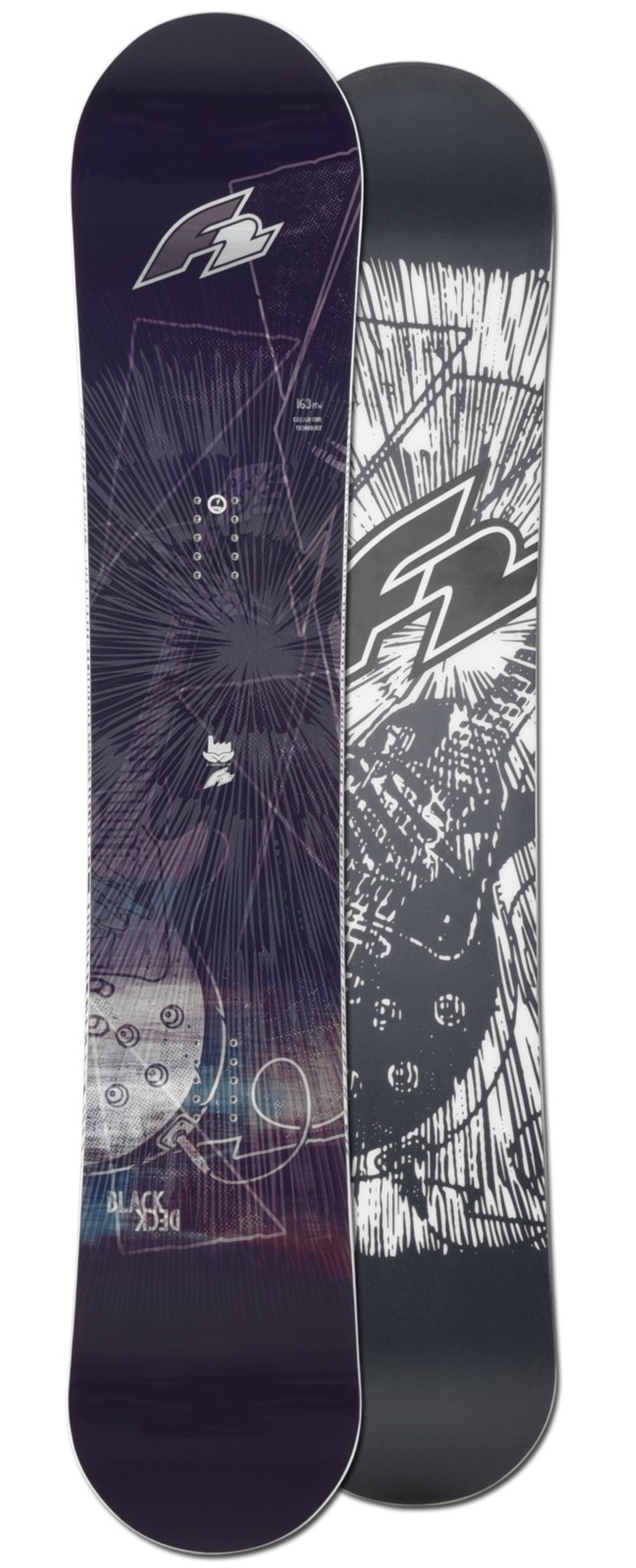 F2 BLACK DECK EXTRA WIDE Freeride Snowboard Gr. 159W - 163MW - 168W cm
