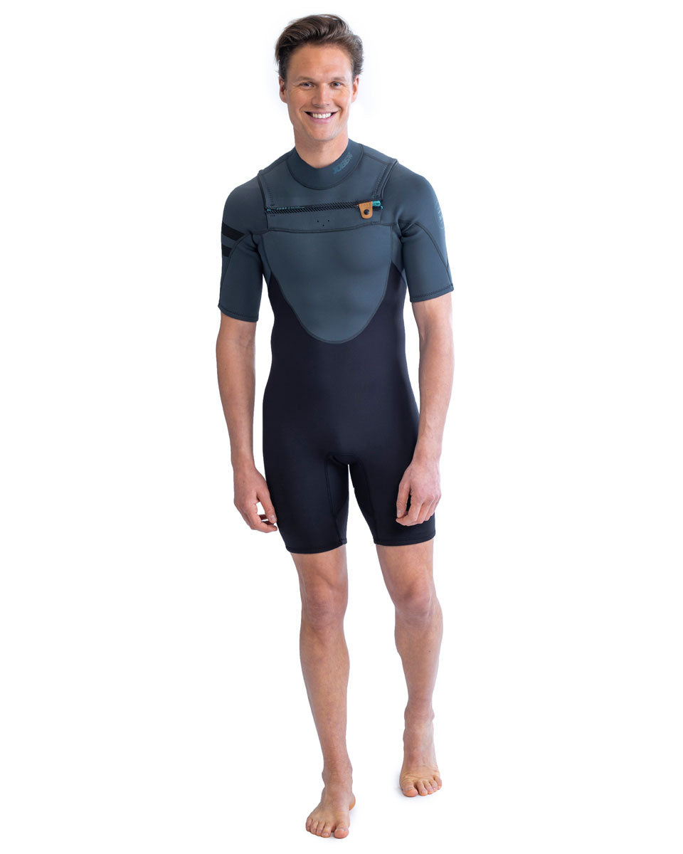 Jobe PERTH 3/2 mm Neoprene Shorty chestzip grey Herren