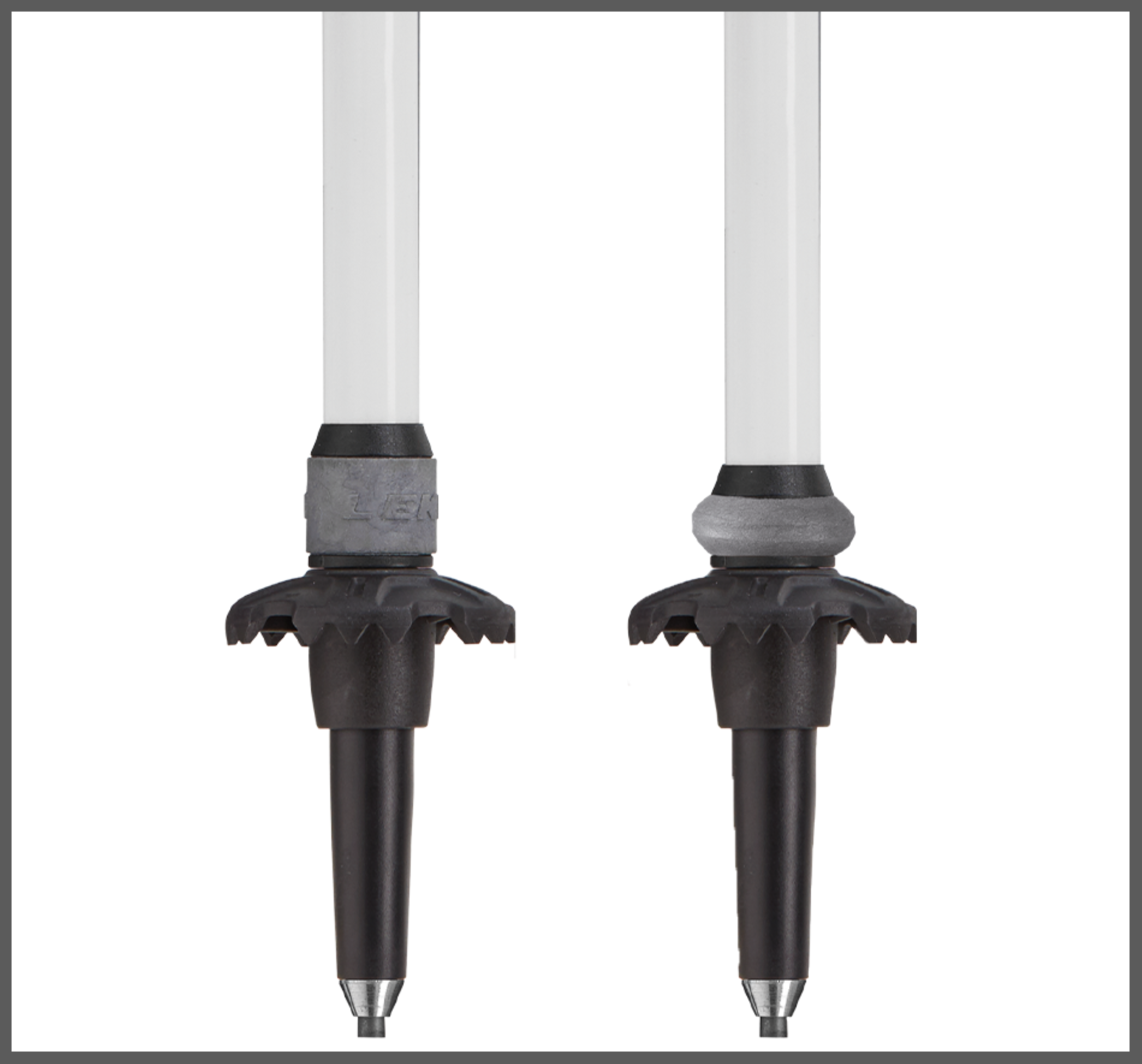 Leki MIC VARIO CARBON LADY ANTISHOCK Wanderstöcke weiß-anthrazit-silber