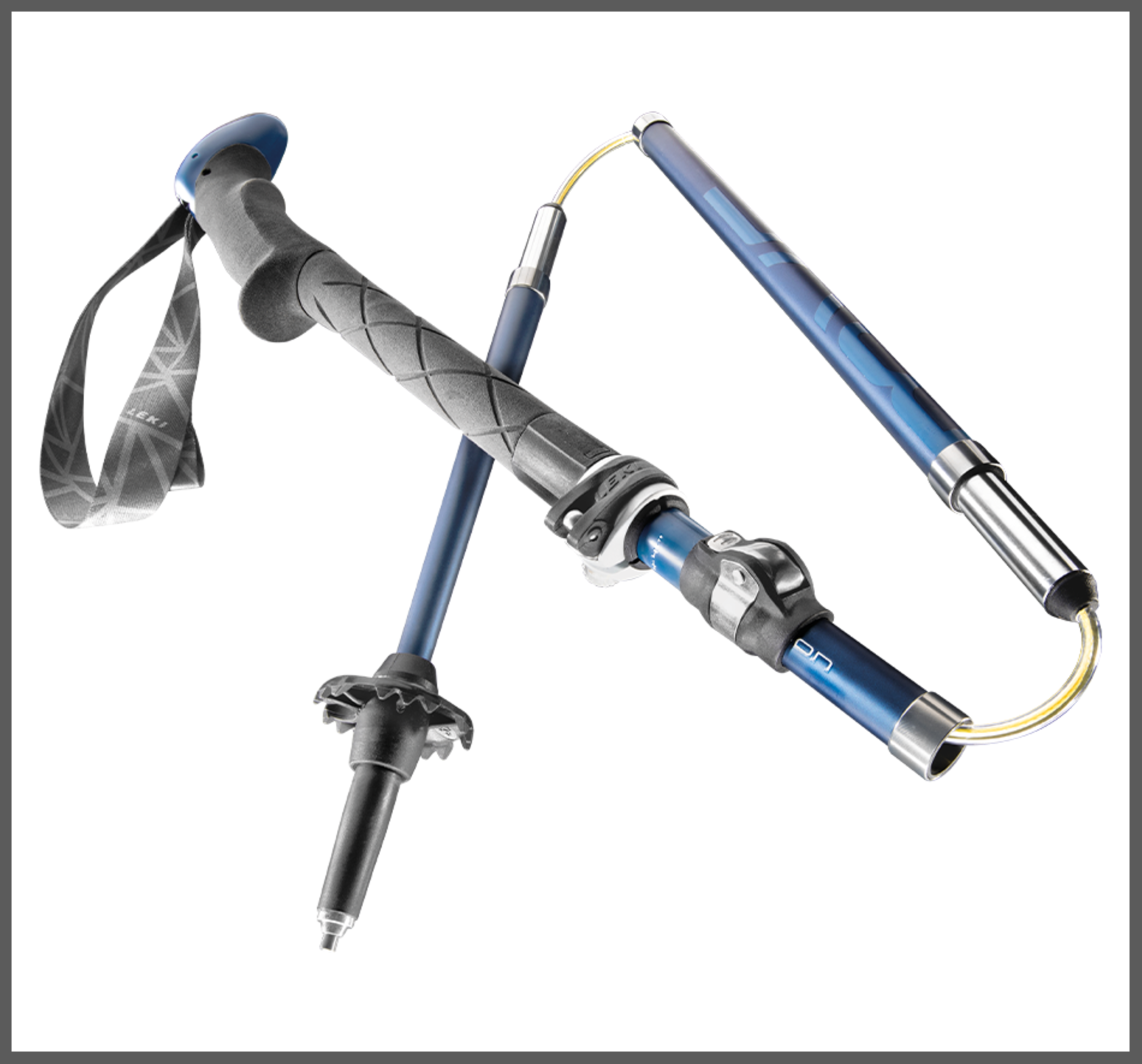 Leki MIC VARIO CARBON Wanderstöcke blau-weiß