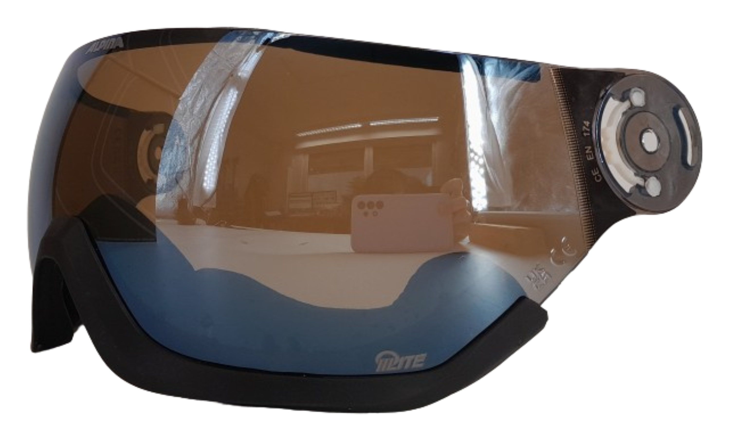 Alpina ARBER VISOR Q-Lite (Quattroflex Lite) S3 für Arber Ski- oder Snowboarvisierhelm blue grey Gr. EG