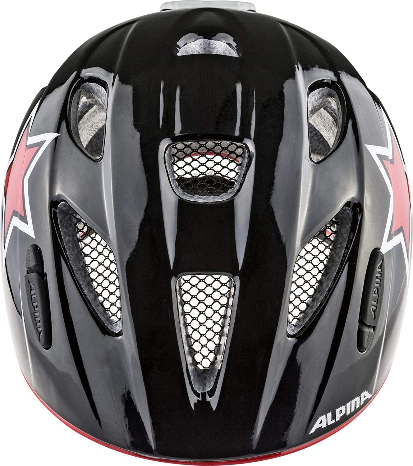 Alpina XIMO FLASH Fahrradhelm black white red star Kinder