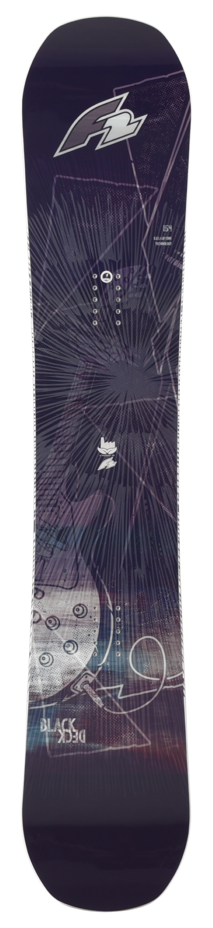 F2 BLACK DECK EXTRA WIDE Freeride Snowboard Gr. 159W - 163MW - 168W cm