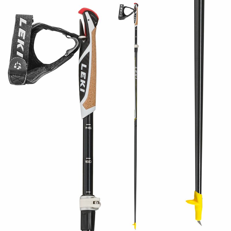 Leki XTA VARIO SKI ROLLER Stöcke schwarz-anthrazit-gelb j21