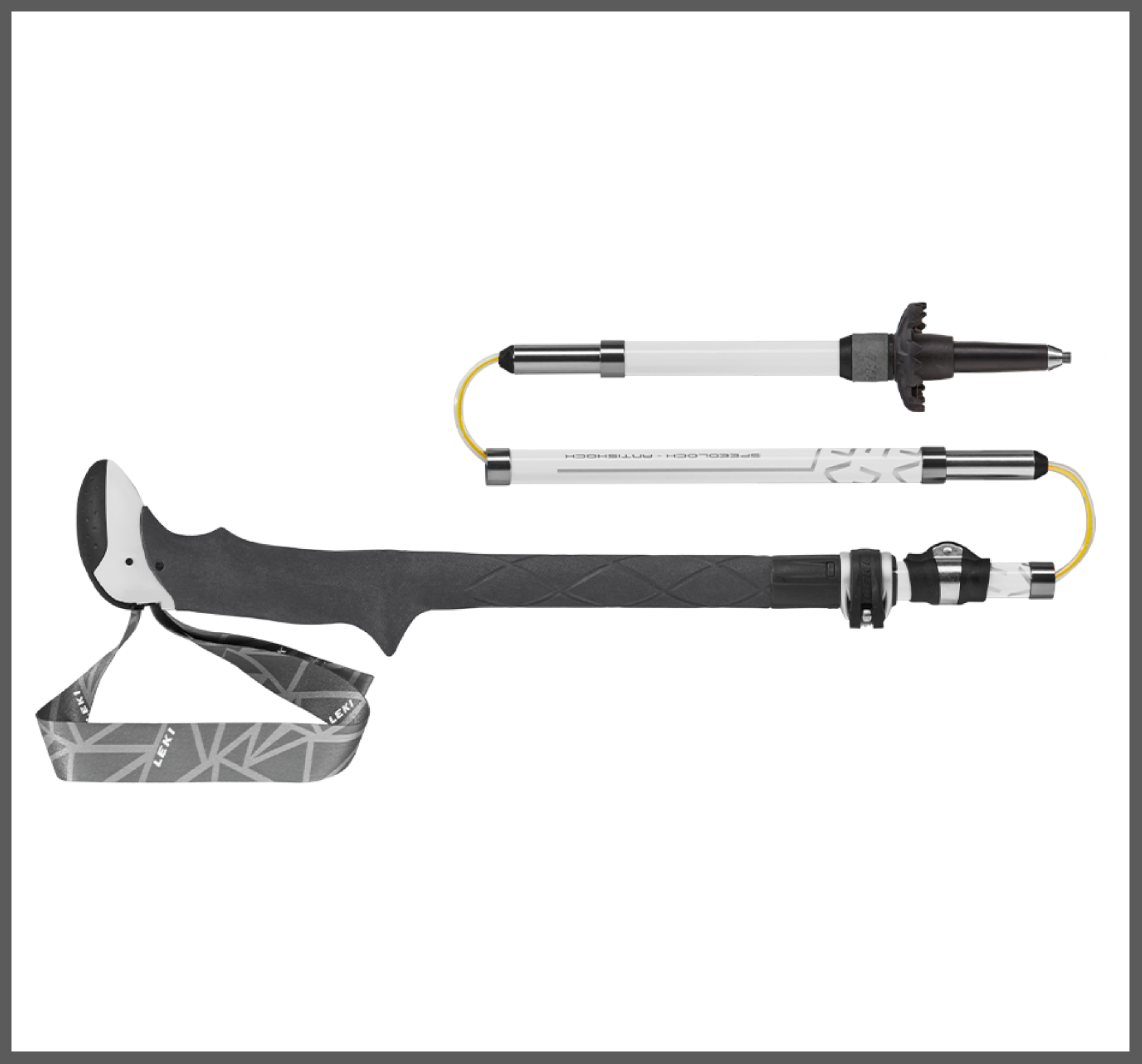 Leki MIC VARIO CARBON LADY ANTISHOCK Wanderstöcke weiß-anthrazit-silber