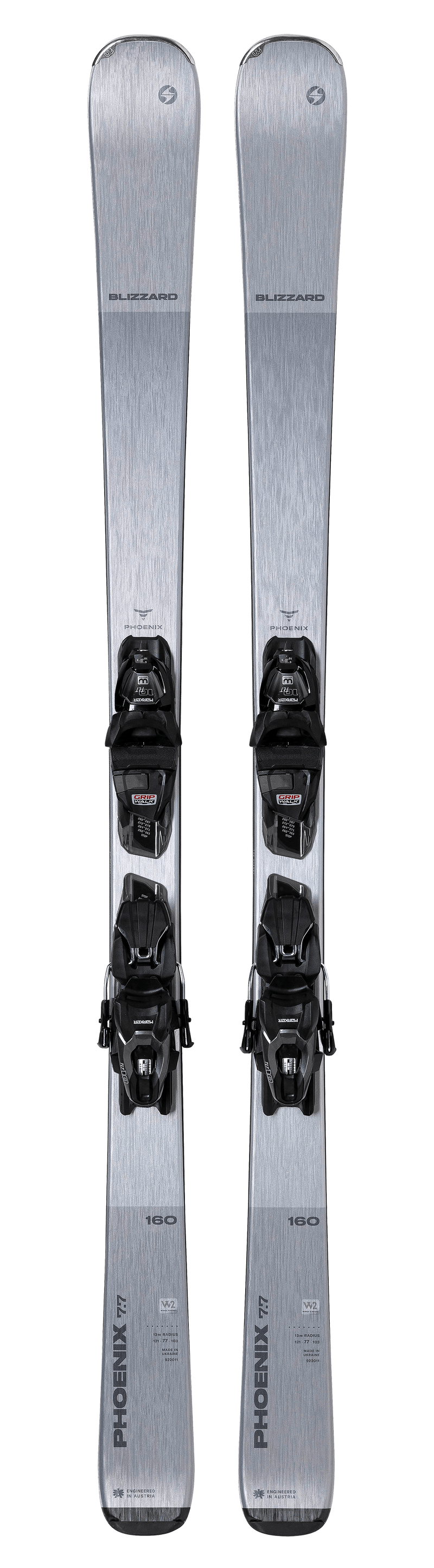 Blizzard PHOENIX 7.7 160cm + Marker TLT 10 - Damen Pisten Ski Grau