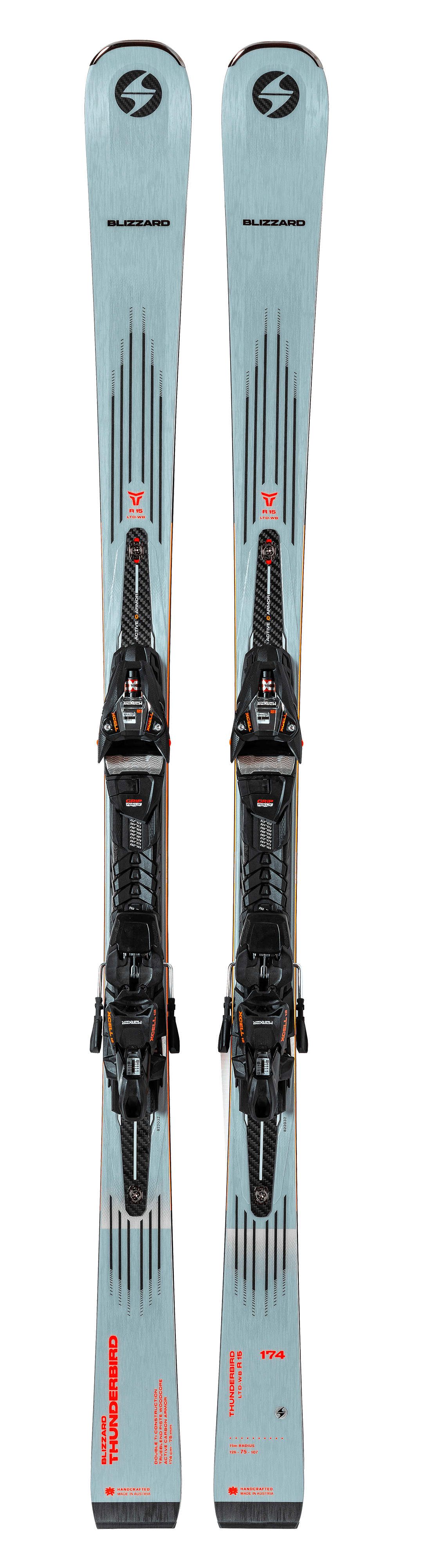 Blizzard THUNDERBIRD R15 WB LTD 174cm + Marker XCELL 12 - Herren Pisten Ski Grau
