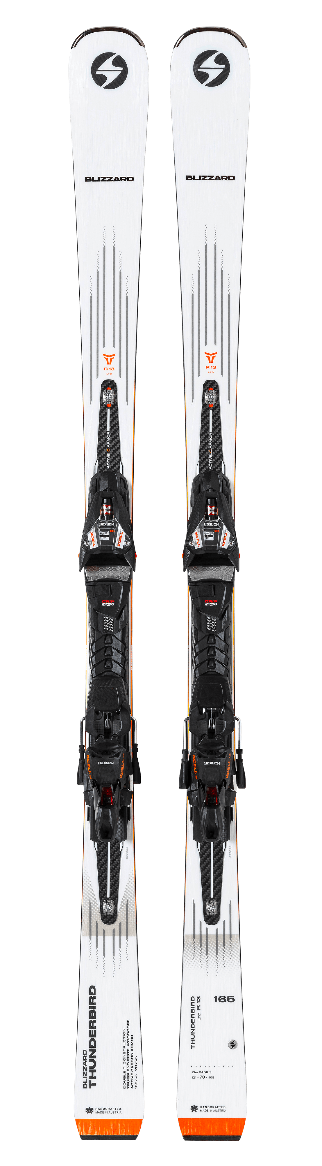 Blizzard THUNDERBIRD R13 LTD 165cm + Marker XCELL 12 - Herren Pisten Ski Weiß