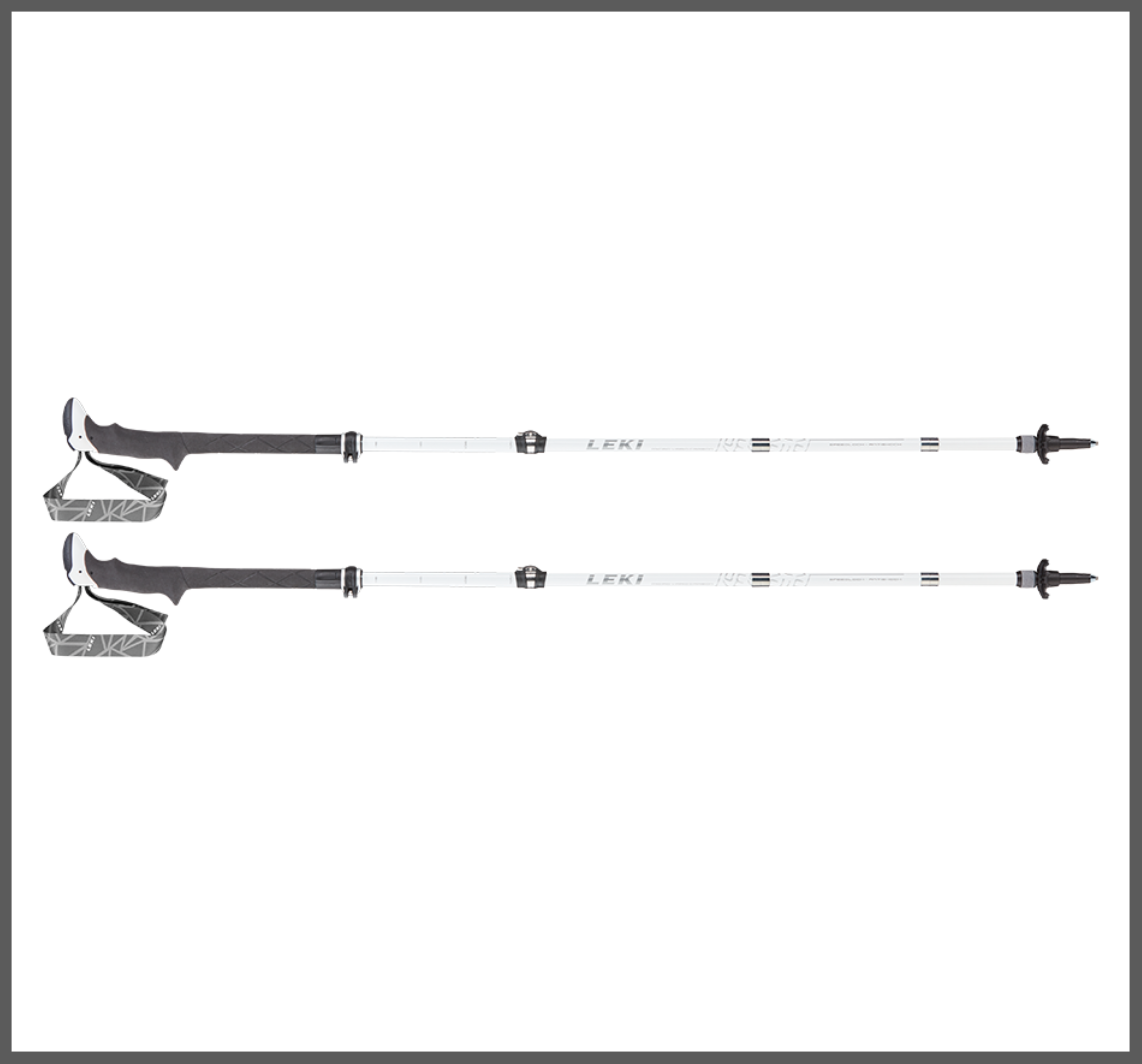 Leki MIC VARIO CARBON LADY ANTISHOCK Wanderstöcke weiß-anthrazit-silber