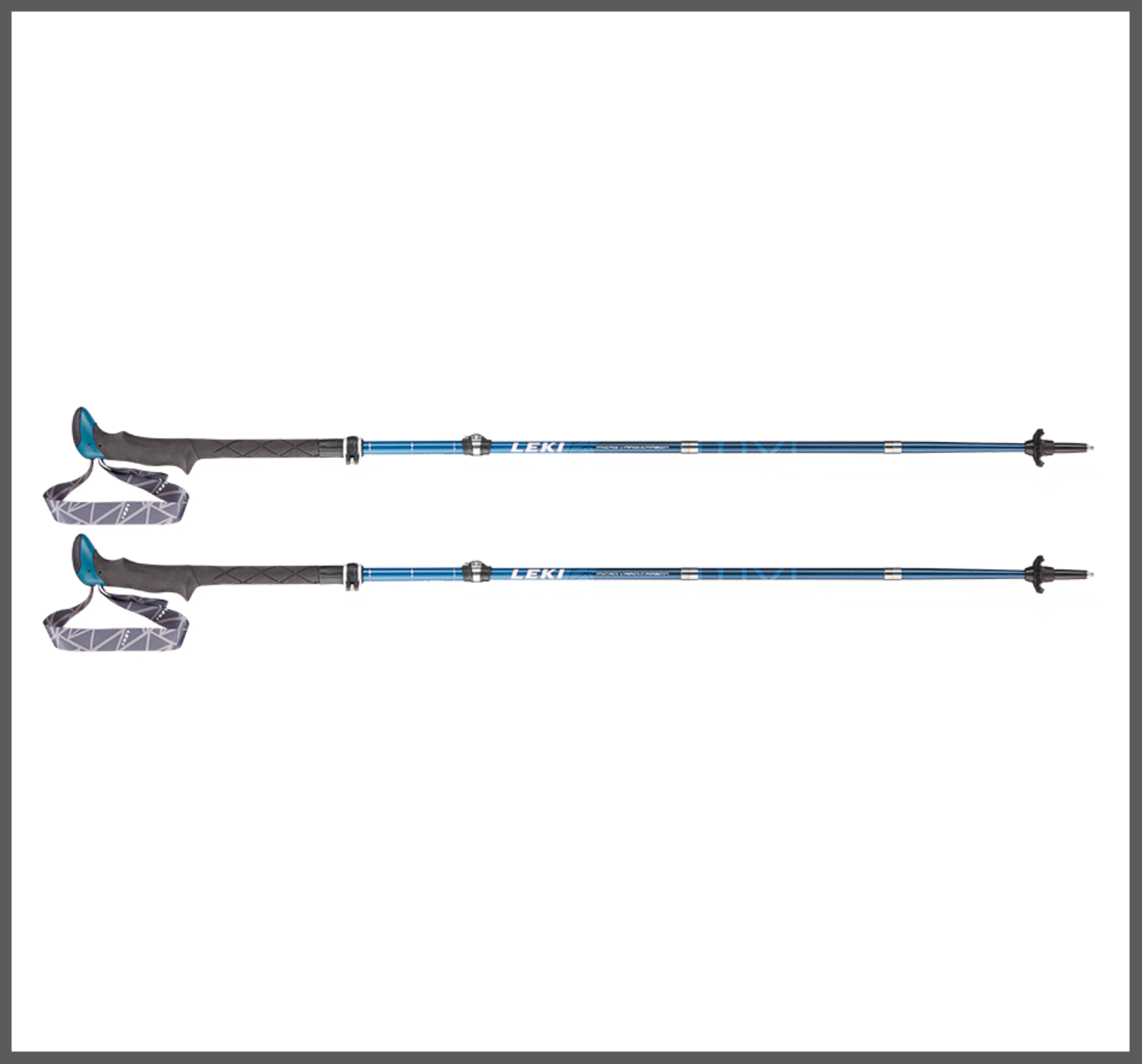 Leki MIC VARIO CARBON Wanderstöcke blau-weiß