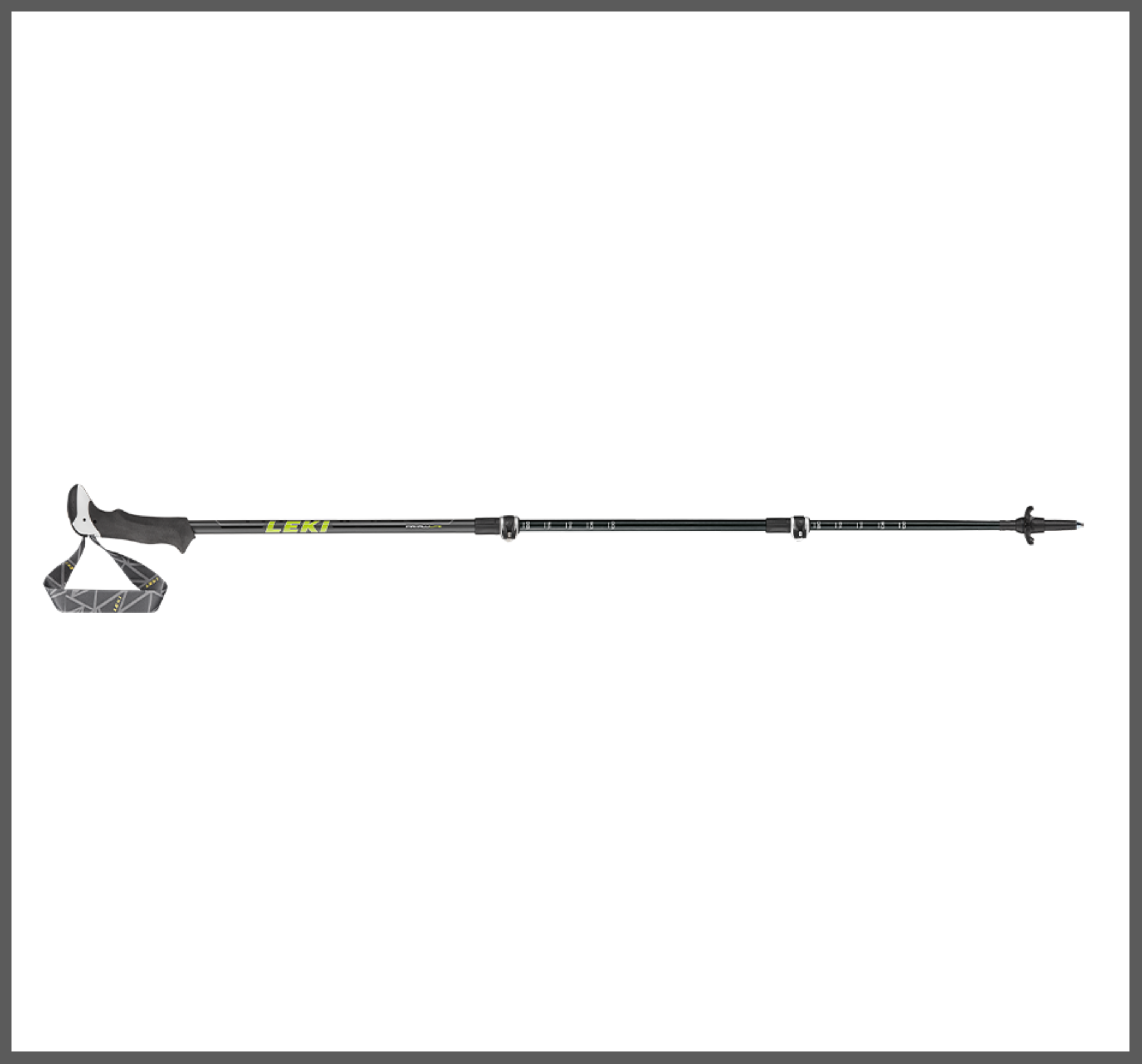 LEKI Stöcke MakaluLite Trekking 100-135cm anthrazit-lime-weiß Wanderstöcke