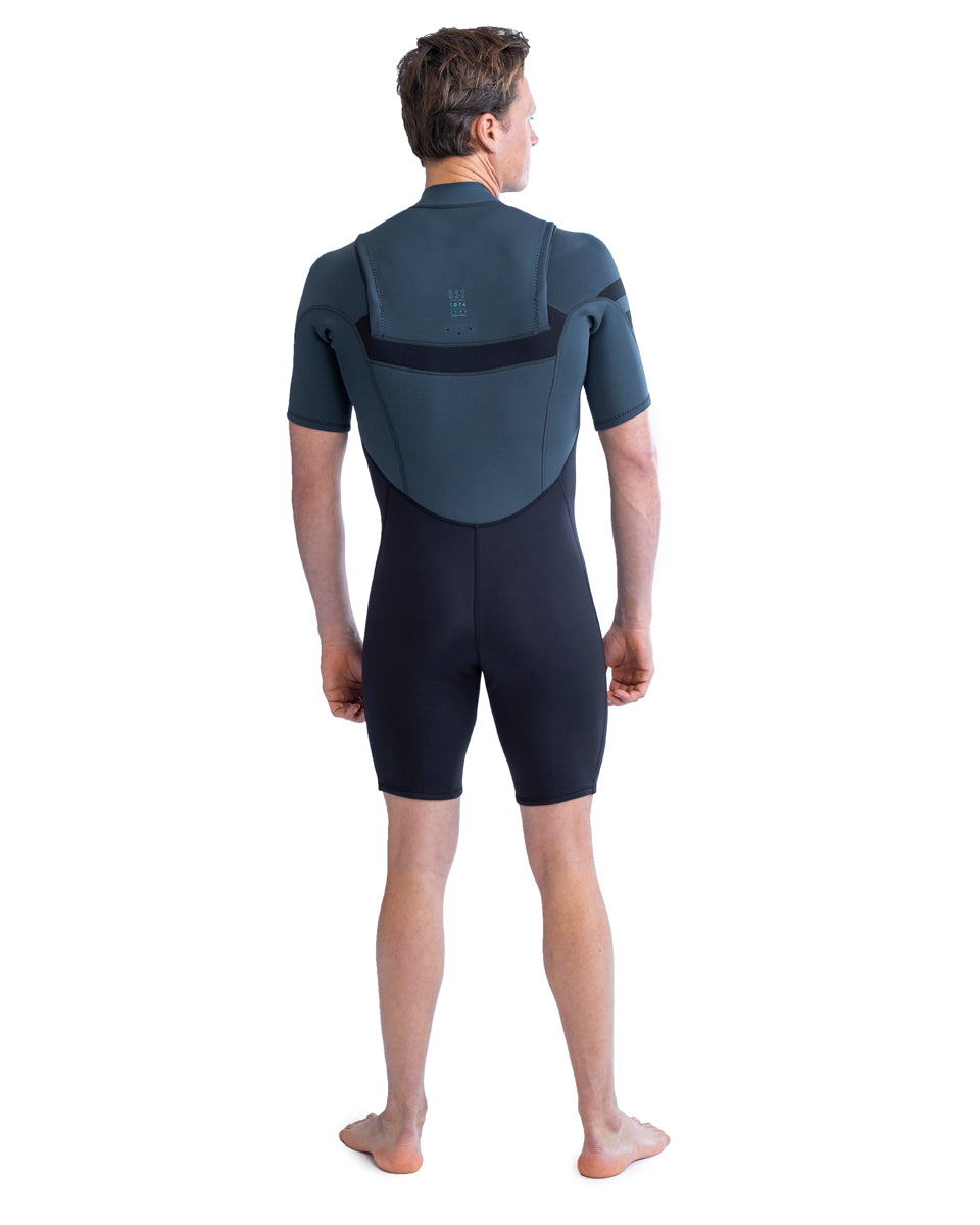 Jobe PERTH 3/2 mm Neoprene Shorty chestzip grey Herren