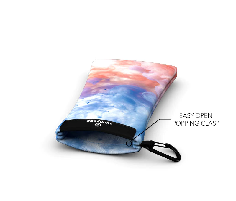 Sunnysoc INK Etui Brille Sonnenbrille Handy Tasche Schutzhülle Beutel Sack mit Karabinerhaken