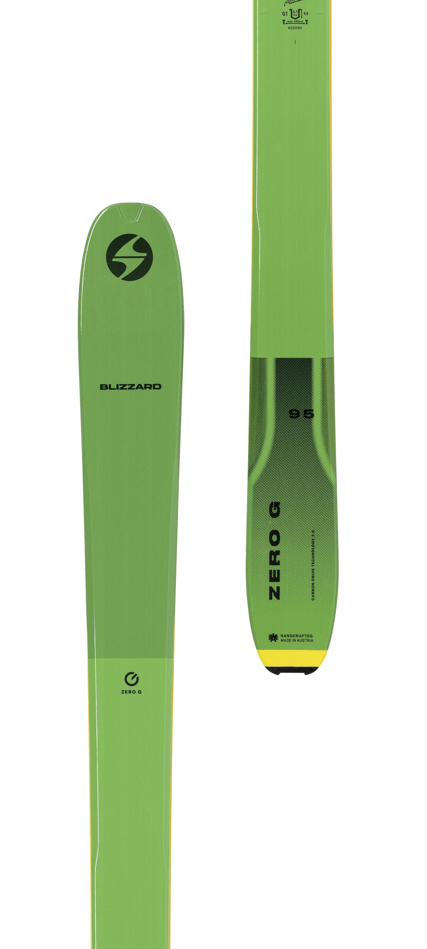 Blizzar ZERO G 095 178cm Flat Ski Green