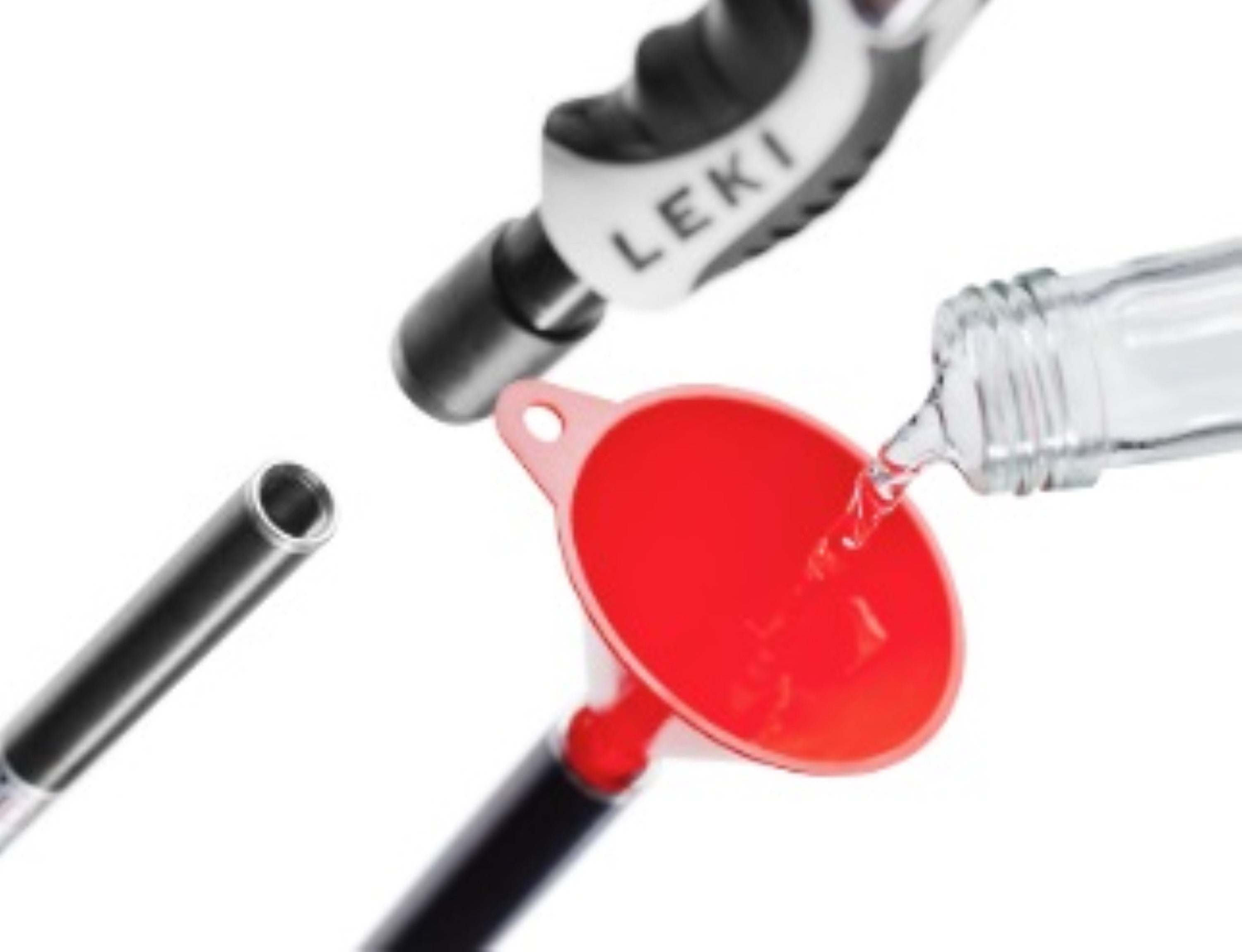 Leki HOT SHOT S Alpinstöcke schwarz-rot-silber-anthrazit (110 bis 135 cm)