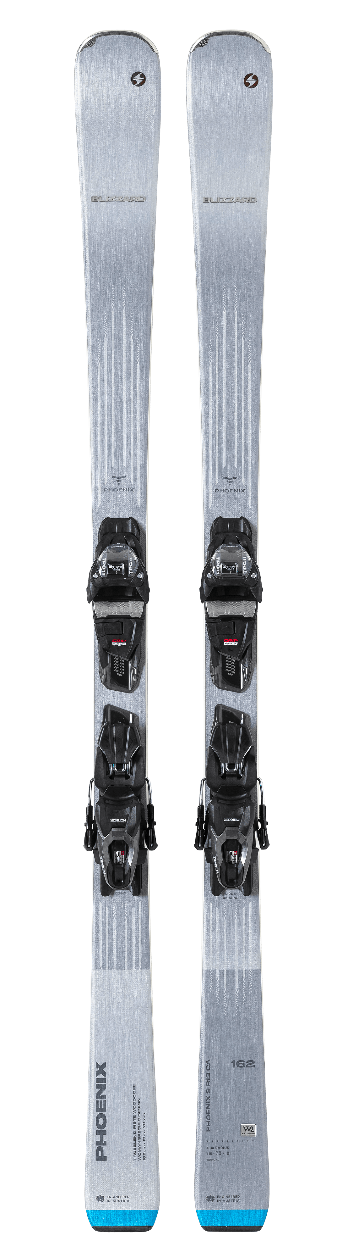 Blizzard PHOENIX S R13 CA 162cm + Marker TPC 11 Damen Pisten Ski Grau