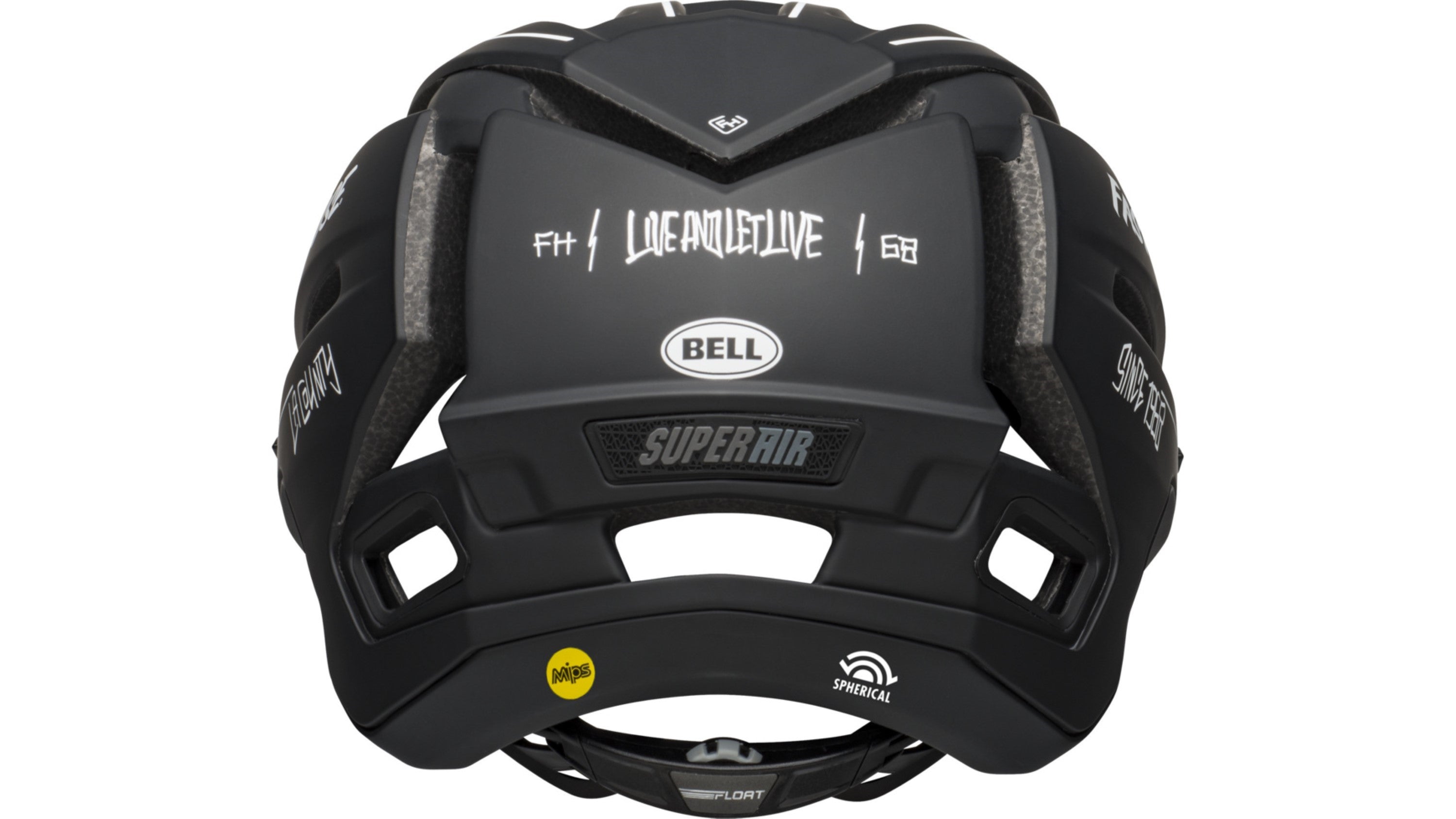Bell SUPER AIR R SPHERICAL Fahrradhelm matte black/white fasthouse Unisex