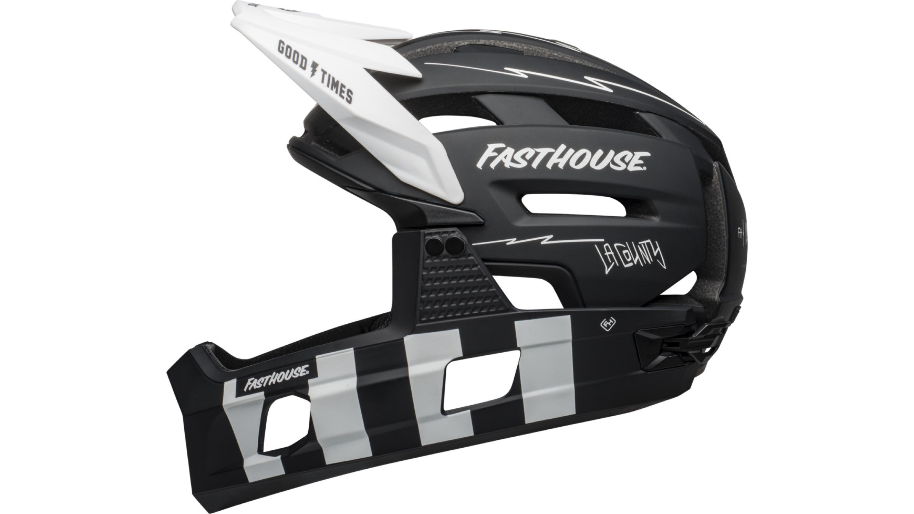Bell SUPER AIR R SPHERICAL Fahrradhelm matte black/white fasthouse Unisex