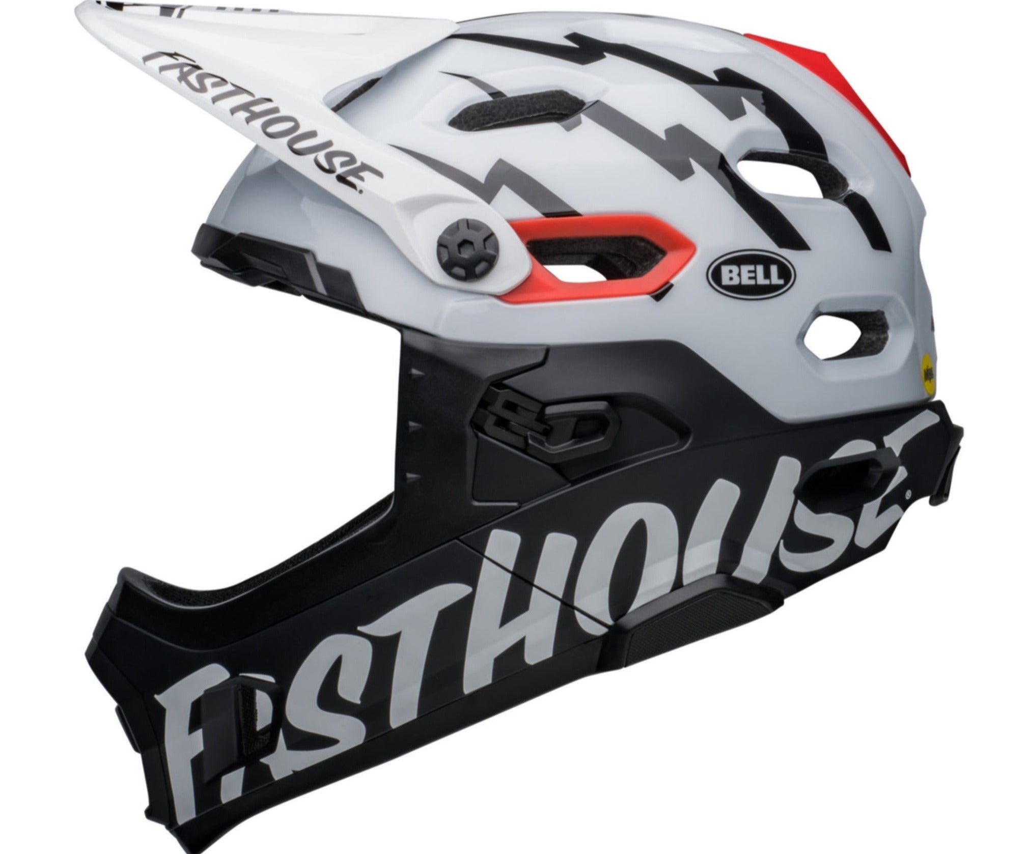 Bell SUPER DH SPHERICAL MIPS Fahrradhelm matte/gloss black/white Unisex