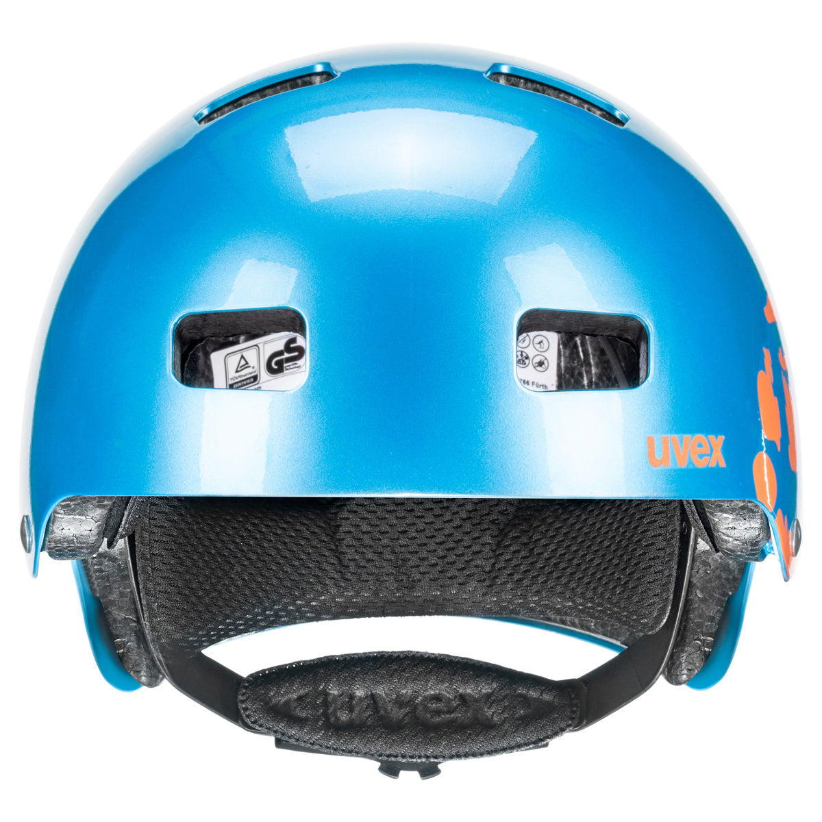 Kid 3 dirtbike blue orange Kinder Fahrradhelm