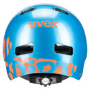 Kid 3 dirtbike blue orange Kinder Fahrradhelm