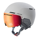 Skihelm Head Cinema white mat mit 5K red Visier Ski Helm Visierhelm Damen Herren