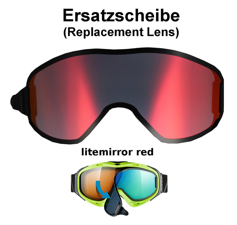 uvex G.GL 300 & UVISION Ersatzscheibe Rot