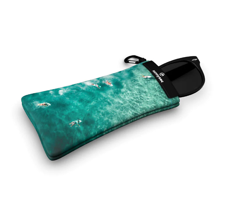 Sunnysoc Surfers Schutzhülle für Brillen, Handys, Smartphones Tasche Beute Case Handybeutel mit Karabinerhaken Brillenetui Schnappverschluss j23