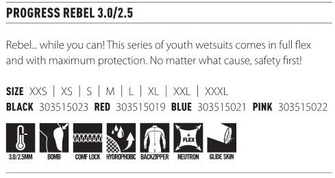 Jobe Progress FH Rebel 3.0/2.5 Black Kind