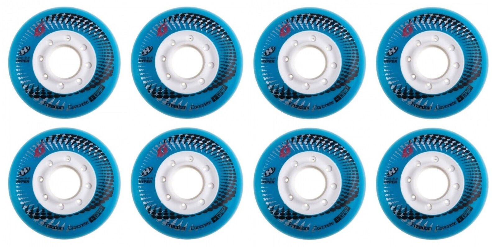 Hyper Wheels Concrete +Grip Performance Outdoor 4er oder 8er Set Rollen - 72mm / 84 A türkis