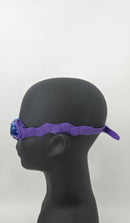 V3TEC Froggy Schwimmbrille Violett mit blauen Gläsern One size Antifog UV-Schutz Klare