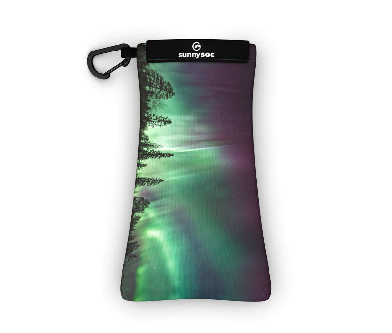 Sunnysoc Aurora Schutzhülle für Brillen, Handys, Smartphones Tasche Beute Case Handybeutel mit Karabinerhaken Brillenetui Schnappverschluss j23
