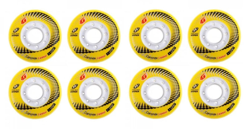 Hyper Wheels Concrete +Grip Limited Performance Outdoor 4er oder 8er Set Rollen - 76mm / 84 A yellow